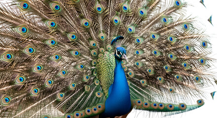 Fototapeta premium peacock isolated on white background