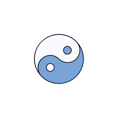 Yin and Yang Balance Symbol - Harmony, Duality, and Wellness Icon