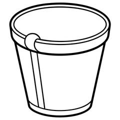 Bucket line art vector
