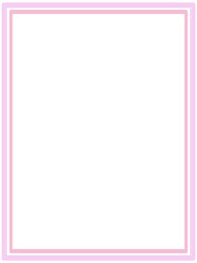 abstract illustration of double pink border on plain white background 