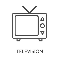 Television Icon Line Style. Design Vector Illustration