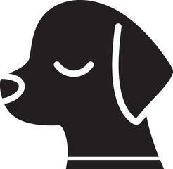 Cute Dog Vector silhouette Icon. Pet and Animal puppy, paw, tail, cartoon, adorable, canine, woof, illustration Designs.