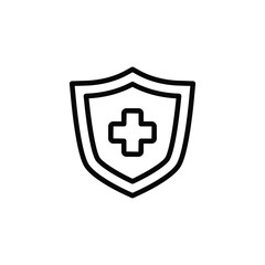 health protection outline icon symbol vector design good for web or mobile app