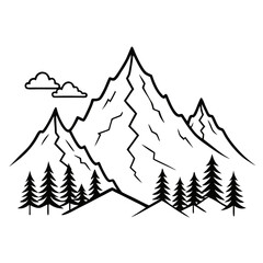 Fototapeta premium vector illustration of mountains