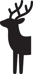 Minimal Deer vector silhouette Icon in Flat styles. modern, sketch, graphic, illustration.