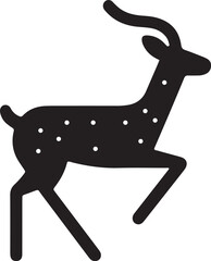 Wild Deer Vector Icon  for Hunting and Nature Projects.