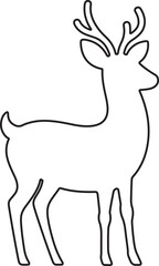 Creative Deer outline Icons for Holiday, Christmas, and Seasonal Projects.