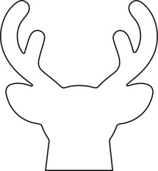 Outline Deer Icons for Forest, Animal, and Outdoor Themes.