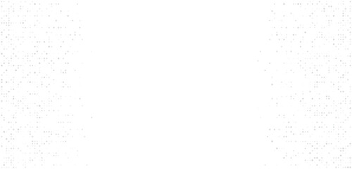 Gray digital dots border on white background