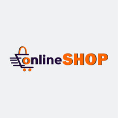Speed Shopping Logo | Online Shop Fast Delivery Symbol