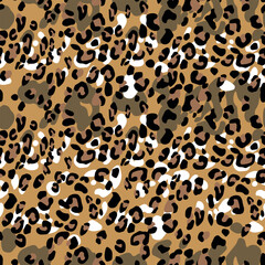 Abstract modern leopard seamless pattern. Animals trendy background. Color decorative vector stock illustration for print, card, postcard, fabric, textile. Modern ornament of stylized skin.