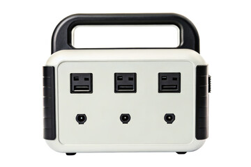 Fototapeta premium Portable power station with multiple output ports isolated with transparent background