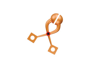 ice cream scoop tool icon 3d illustration render