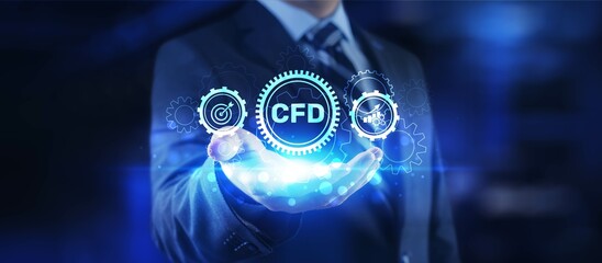 CFD Trading and Financial Strategy Technology Concept with Interactive Gears.