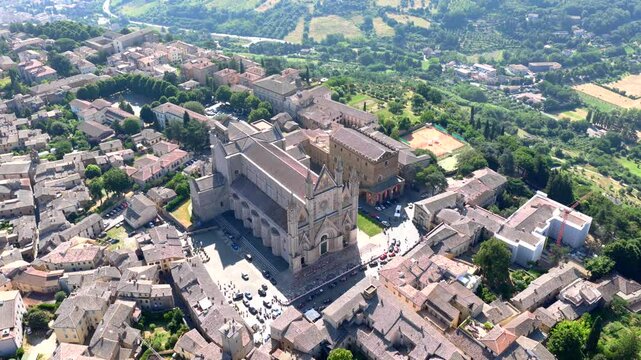 Vista aerea di Orvieto. Terni, Umbria, Italia.