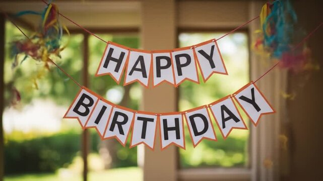 Happy birthday decoration outdoor