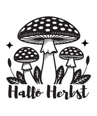 herbst hallo German Autumn Plotter illustration