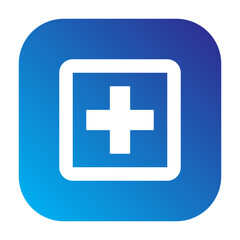 Obraz premium Line icon of hospital, for emergency service location and navigation.