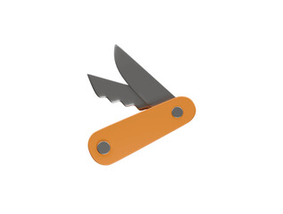 pocket knife icon 3d illustration render