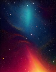 Colorful Abstract Galaxy with Glowing Stars