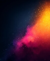 Colorful Abstract Galaxy with Glowing Stars
