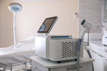 Laser hair removal machine in beauty salon