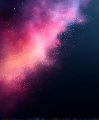Colorful Abstract Galaxy with Glowing Stars