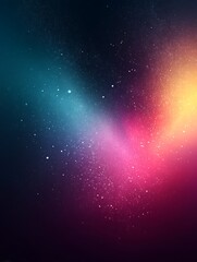 Colorful Abstract Galaxy with Glowing Stars