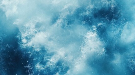 Fototapeta premium Abstract Teal Nebula Texture with Galactic Dust Background