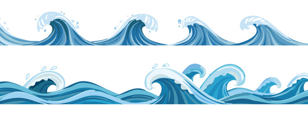 Ocean Waves: Capturing the power and beauty of the ocean with its dynamic, curling waves. Evoking a sense of movement, energy, and the raw force of the sea, a captivating visualization.