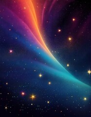 Colorful Abstract Galaxy with Glowing Stars