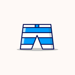 Beach pants cute retro cartoon vector hand drawn