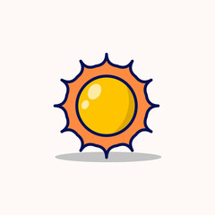sun icon vector illustration