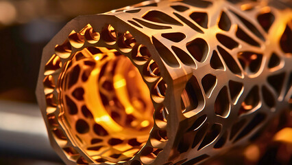 3D Printer Nozzle Close-Up Creating Object with Additive Manufacturing Precision | Generative AI