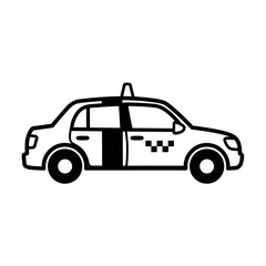 Fototapeta premium Taxi Car Icon Vector Illustration
