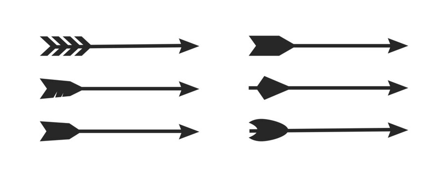 Bow arrow vector icons set. Bow arrow icon design