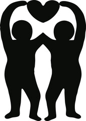 silhouette of a couple