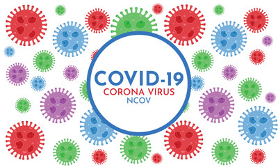 Coronavirus disease COVID-19 infection medical with typography and copy space. New official name for Coronavirus disease named COVID-19, pandemic risk background vector illustration