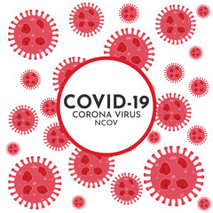 Coronavirus disease COVID-19 infection medical with typography and copy space. New official name for Coronavirus disease named COVID-19, pandemic risk background vector illustration
