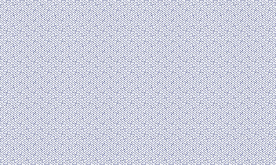 線の角が丸い紺色の紗綾型模様の壁紙