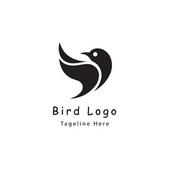 Obraz premium Sleek Bird Logo Design A Minimalist Symbol of Flight and Freedom Perfect for Modern Brands and Nature Inspired Ventures