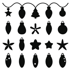 A Collection of christmas icons set