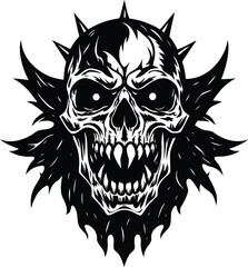 Fototapeta premium skull with wings
