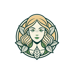 Women face line art logo, icon, vector design for a beauty brand 