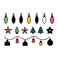 A Collection of christmas icons set