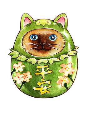 Cat Wish Statue - Peace