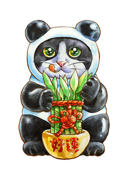 Cat Wish Statue - Lucky Bamboo