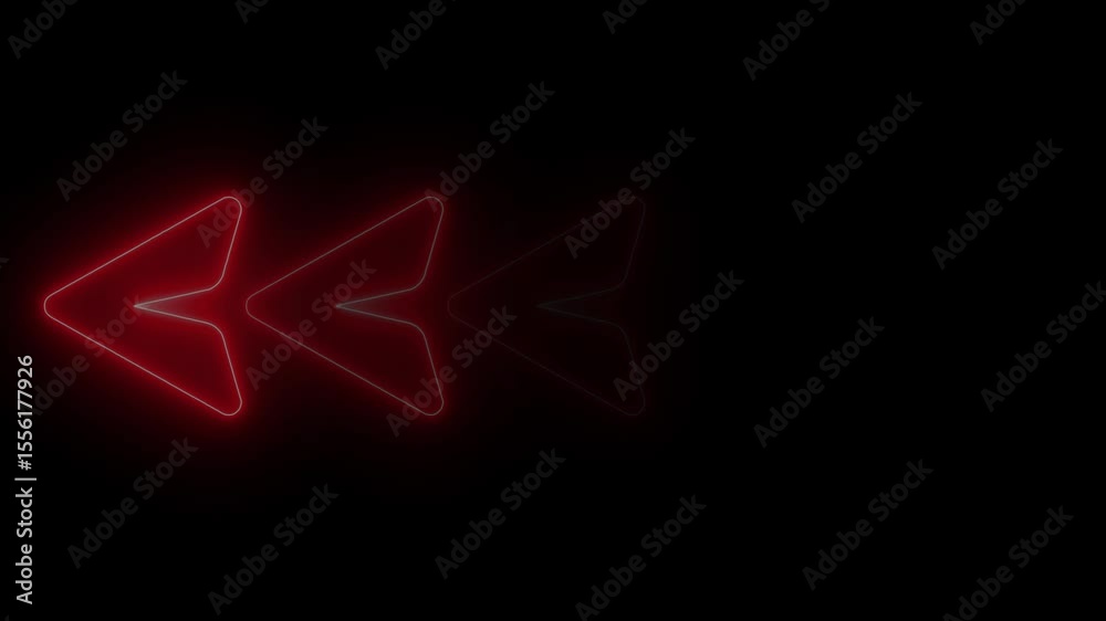 Aufkleber abstract glowing neon arrow loading animation. neon arrow animation on black background. arrow loop 