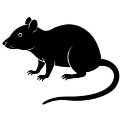 black silhouette of a mouse