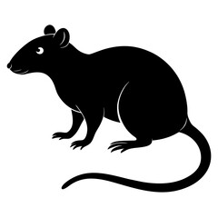 silhouette of a rat